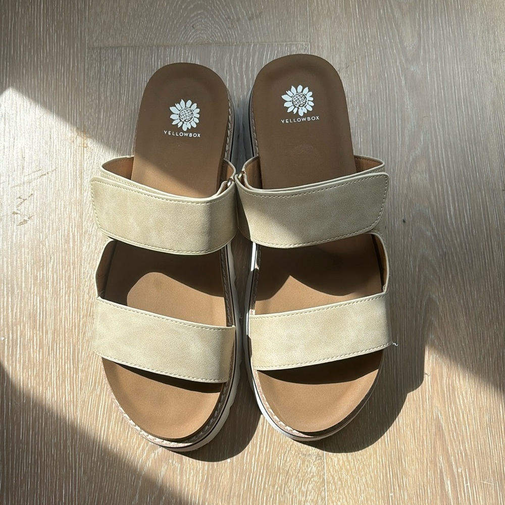 Tan summer sandals
